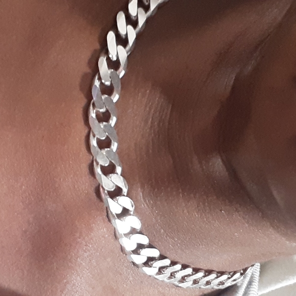 STERLING SILVER 925  CUBAN LINK CHAIN NECKLACE NWT - Picture 2 of 9